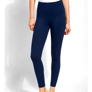 Lysse Navy High-Waist Leggings with Zipper Detail | Size M